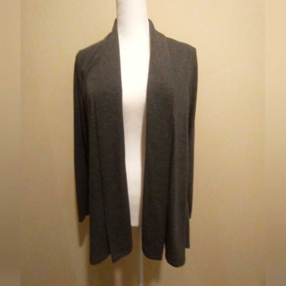 G COLLECTION Gray Open-Front Cardigan Sweater